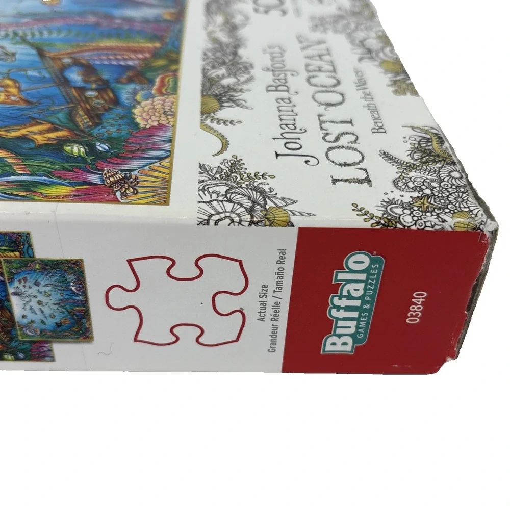 Buffalo Johanna Basford's Lost Ocean Beneath The Waves 500 Piece Puzzle w Poster